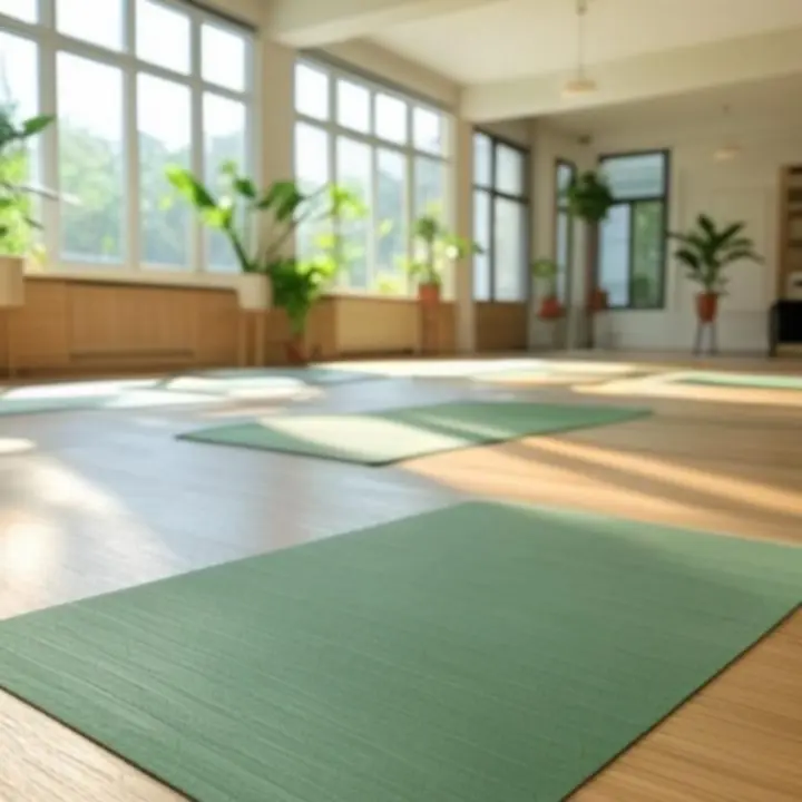 Letisztult, növényekkel díszített jógatér a Zen Magyar stúdióban